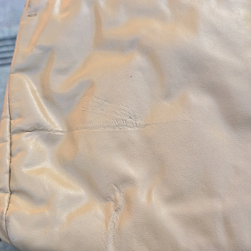 Tan Leather Fold-Over Clutch